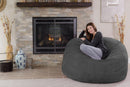 Charcoal 5ft Memory Foam Bean Bag Chair for Living Room