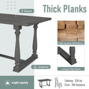 Six Person Premium Solid Wood Dining Table Set Bench