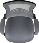 Kelista Mid Back Swivel Office Chair With Height Adjustable Dark Gray Mesh