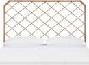 Queen Antique Gold Stitch Headboard for Stylish Bedrooms