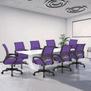 Ergonomic Purple Mesh Office Chair With Lumbar Support