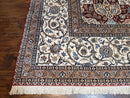 Persian Nain Rug 11x15 – Wool on Silk, Hand-Knotted, Signed Masterpiece