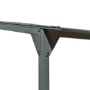 Outdoor Wall-Mounted Gazebo with Sloped Roof Design, UV Protection, and Durable Iron Frame, 14.76x9.22 FT, Gray