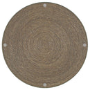 Halden Round Woven Seagrass Accent Side Table Light Brown