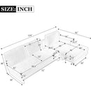114" L-shaped Sofa Sectional Sofa with Two USB Ports and Two Power Sockets, a Storage Drawer and a Reversible Chaise Lounge for Living Room, Beige