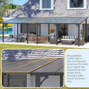 8x8 Waterproof Wall Mounted Lean To Gazebo for Patio