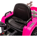 Ride on Tractor with Trailer,24V Battery Powered Electric Tractor Toy, 200w*2motor 1.86-4.97MPH/Remote Control,electric car for kids,Three speed adjustable,USB,MP3 ,Bluetooth,LED light, safety belt.