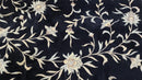 6x9 Vintage Black Gray Chinese Rug 120 Lines Wool Carpet Floral Design Hand-Knotted Soft Pile Entryway Rug Foyer Rug Nice