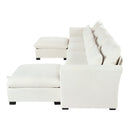 U_Style U-shaped Freely Transformable Modular Corner Sofa with Two Ottomans, Suitable for Living Rooms, Studies, Home Theaters, and More.
