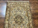 Persian Qum Silk Rug 3.5 x 5.5, Floral Medallion, Very Fine 350 KPSI, Handmade Silk on Silk Rug, Vintage