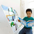 Single Sided Book Display Classroom Bookshelf White Wash