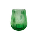 LINE COLORED GLASS GREEN - Set of 6