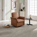 Swivel Accent Chair Modern Barrel Armchair with Wood Base for Bedroom Reading Waiting Living Room