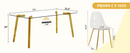 Table and chair set.71 * 35.4 inch rectangular dining table.Tempered Glass Tabletop,Golden 7-shaped Metal Table Legs.Paried With 8 Transparent Plastic Dining Chair with Gold Metal Legs.