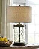 Tailynn - Glass Table Lamp  - Clear / Bronze Finish