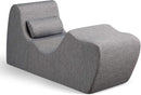 Zero Gravity Chaise Lounger Ergonomic Foam Support Grey