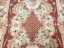 6' X 9' Vintage Handmade Chinese Needlepoint Wool Rug Flat Weave