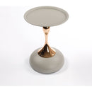Mermaid Tail End Coffee Table Round Side Table, Modern Metal Pedestal Table, Minimalist Accent Table for Small Spaces, Drink Martini Table Decoration for Living Room