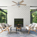 52 Inch Indoor Outdoor Ceiling Fan LED Light Dual Mount