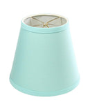8"W x 7"H Empire Linen Edison Clip On Lamp Shade - Island Paradise Aqua Blue