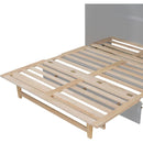 Queen Murphy Bed with Large Drawers,Gray