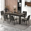 63 Inch Wood Dining Table For 4 To 6 People Grey Ideal For Dining Room
