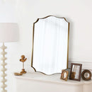 Stainless Steel Wall Mount Vanity Mirror 22x30 Asymmetrical Frame