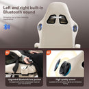 Ivory Bluetooth Speaker Gaming Chair With Footrest