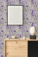 Fashionable Purple Flowers Wallpaper Smart