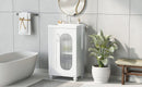 20' Bathroom Vanity with Sink, Bathroom Vanity Cabinet with Two-tier Shelf, Adjustable Shelf, Solid Wood and MDF, White(Old Sku:WF322518AAK)