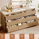 9 Drawer Dresser Chest With PolishedMarbleTabletop