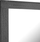 24x18 Inch Rectangle Black Wood Frame Wall Mirror With Attached Hanging Brackets Rustic Decor