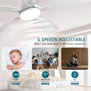 52 Inch Energy Efficient Ceiling Fan With Remote Control