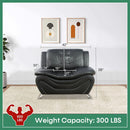 Leather Sofa Set 3 Piece With Loveseat And Armchair For Living Room Black