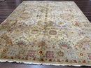 Indo Persian Rug 8x10, Indian Rug, Soft Wool Rug, Oushak Style Rug, Handmade Rug