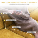 [VIDEO]118' Modern Chenille Sectional Sofa with Double Cushions,Storage Pockets,5 Seat Upholstered Indoor Furniture,L-shaped Comfy Cloud Couch with Reversible Chaise for Living Room,Apartment,3 Colors
