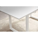 1+4,5pieces dining set, Table metal leg Mid-century Dining Table for 4-6 people With Mdf Table Top, Pedestal Dining Table, End Table Leisure Coffee Table