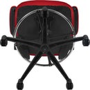 Kelista Red Mid Back Swivel Office Chair With Flip Armrests