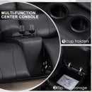 Power Recliner Sofa Set 3 Piece With Storage Black