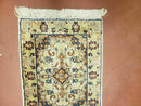 1' 8" X 2' 4" Handmade Floral Oriental Wool Rug Carpet Ivory