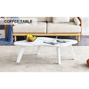 Modern minimalist wood color table top. Solid wood legs, cloud shape to give you a new experience, computer desk. The game table. Suitable for dining and living rooms.