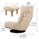 Adjustable Japanese Reclining Floor Chair Sofa With Metal Frame For Living Room