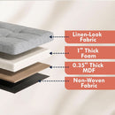 Oversized Forty Inch Gray Storage Ottoman With Drawers