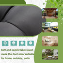 15 Inch Foldable Foot Stool Ottoman Charcoal Gray Washable