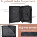 Hardshell Luggage Sets 3 Pcs Spinner Suitcase with TSA Lock Lightweight 20"24"28"