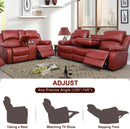 Bonded Leather Living Room Sofa And Loveseat Red Recliner