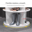 8 Tier Rotating Shoe Rack Tower, 360 Degree Spinning Shoe Organizer And Storage Carousel For Closet Or Entryway - White