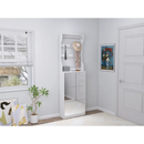 Mirror Shoe Cabinet With 3 Flip-Tier Drawers, Mirror Shoe Rack Organizer Store Ample Shoes, Hooks&Hangers For Organizing Clothes And Hats In The Entrance Or Hallway, White