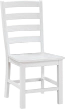 White Farmhouse Dining Chairs Set of 2 With Footrest