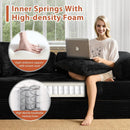 81 Inch Foldable Black Sofa Bed MemoryFoamContourPlus